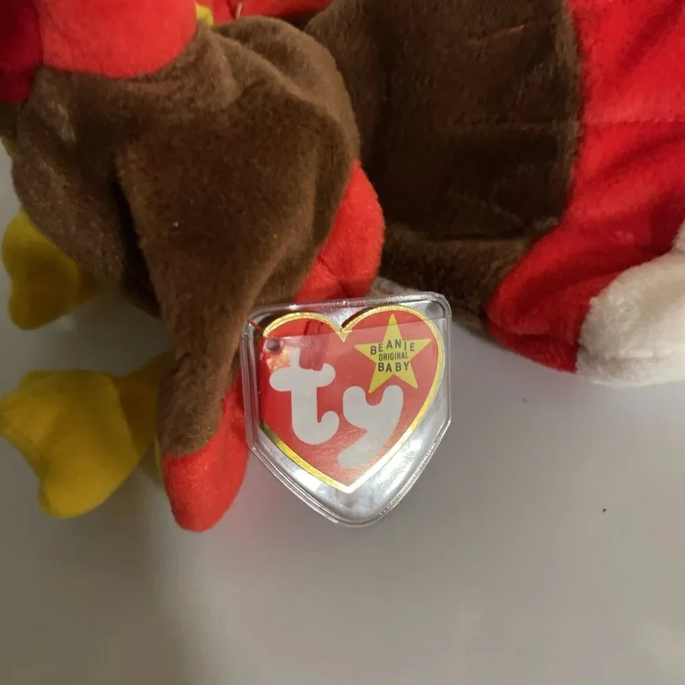 Ty Beanie Babies - Gobbles the Turkey, Rare w/ Tag Errors and PVC Pellets